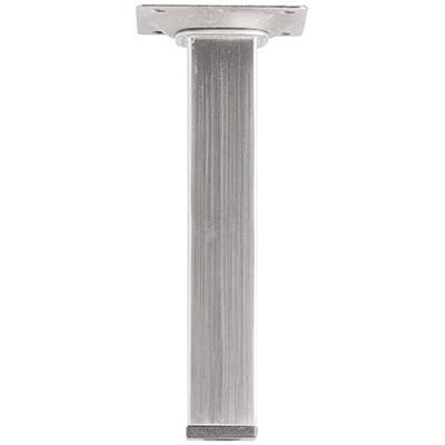 PIED MEUBLE CARRE 25MM 15CM NICKEL BROSSE