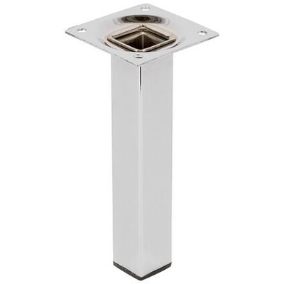 PIED TABLE CARRE CHROME 15CM 25MM