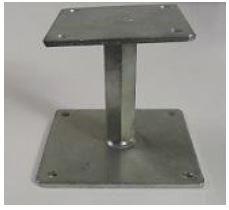 ANCRAGE REGLABLE H.140/200MM DESSUS 120X120 BASE 160X160