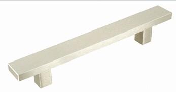 POIGNEE RECTANGLE 128MM RVS LOOK