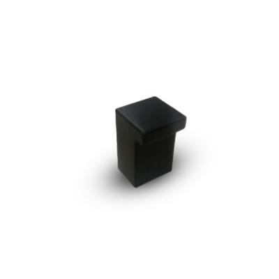 Lot De 5 Boutons Anciens En Jais Noir Facetté - Forme Carrée 6 Mm - Tchécoslovaquie - Pour Artisanat