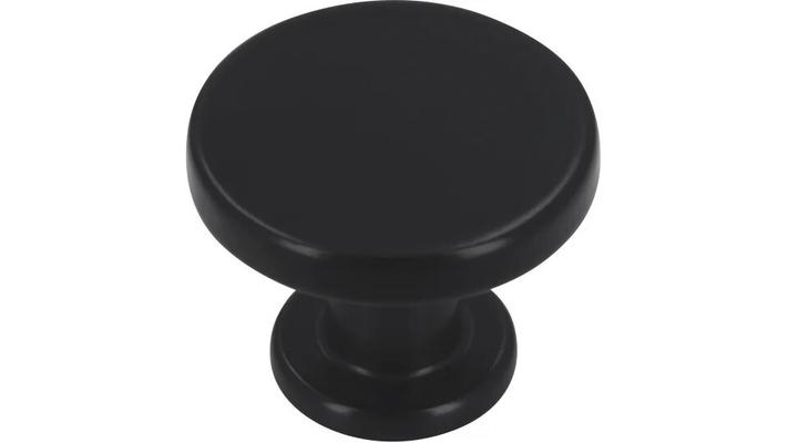 BOUTON PLAT RONDE D:30 MM NOIR MAT