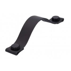 POIGNEE CUIR NOIR/BOUTON NOIR