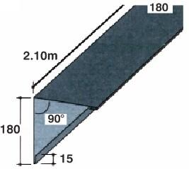 ANGLE DROIT BRUN 90° 2,10M