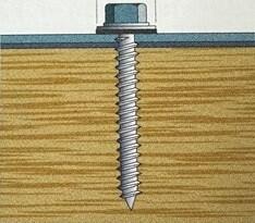 VIS A BOIS TOLE ONDULEE 6.5X50MM (100PCS)