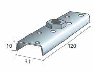 PLAQUE DE FIXATION HORIZONTALE MOD.50