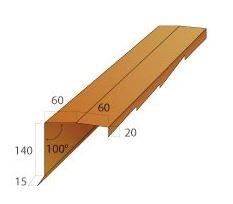 BANDE DE RIVE CRANTEE DROITE 2.12M CLOUDY TERRACOTTA