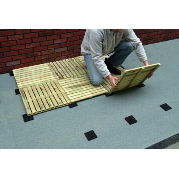 PLOT CAOUTCHOUC TERRASSE 10X10CM (10PCS)