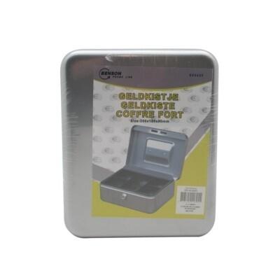 BOITE MONNAIE METAL ARGENT 20X16X9CM