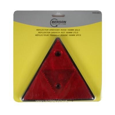 REFLECTEUR TRIANGLE ROUGE 16CM (2PC)