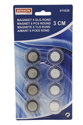 AIMANT ROND 3CM (8PC)