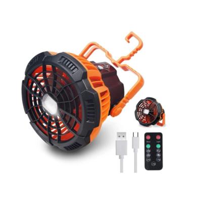 VENTILATEUR + LUMIERE LED 2 EN 1 RECHARGEABLE
