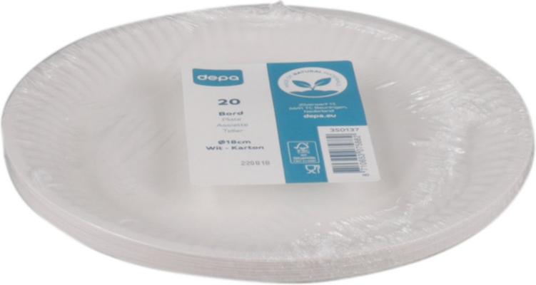ASSIETTES CARTONS 18CM (20PC)