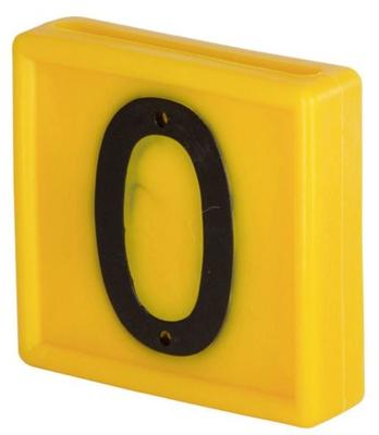 PLAQUETTES NUMEROTEES STANDARD N°0 JAUNE (10PCES)
