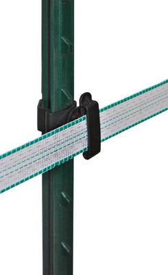 ISOLATEUR RUBAN AKO T-POST NOIR (25PCS)