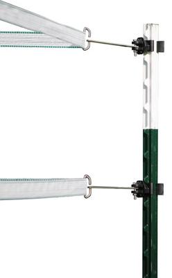 ISOLATEUR D'ANGLE AKO T-POST NOIR 15CM (4PCS)