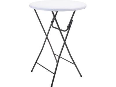 TABLE HAUTE PLIABLE BLANC D80X110CM