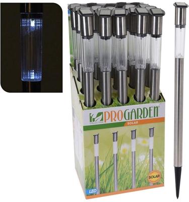 LAMPE SOLAIRE TUBE INOX