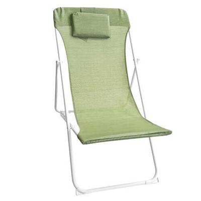 CHAISE PLIABLE VERT 3 POSITIONS 85X55X87CM