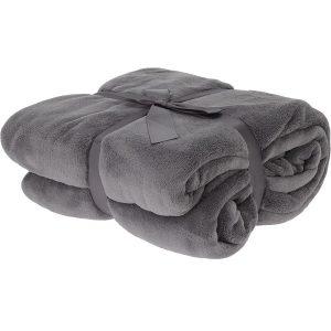 PLAID CORAL 180X230CM GRIS