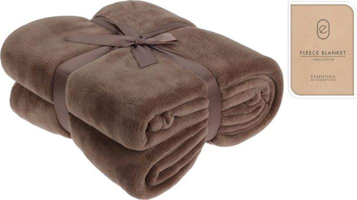 PLAID CORAL 180X230CM TAUPE