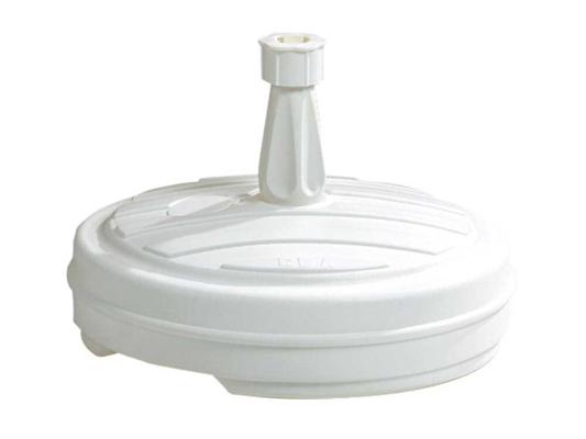 PIED PARASOL ROND BLANC PVC 13L