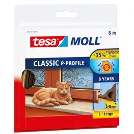 TESA BOURRELET CAOUTCHOUC PROFIL D 6M BRUN