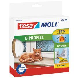 TESA BOURRELET EN CAOUTCHOUC PROFIL E BLANC 25M
