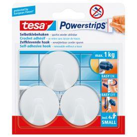 TESA POWER-STRIPS MINI-CROCHET ROND BLANC (3PCS)