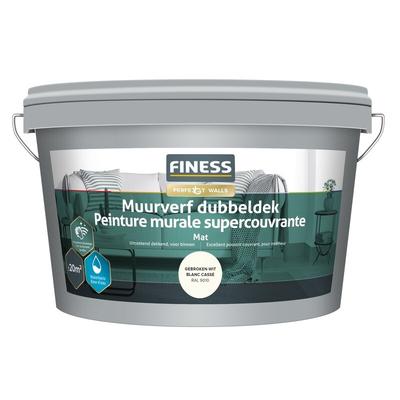 FINESS PEINTURE MURALE SUPERCOUVRANTE  2,5L BLANC CASSE
