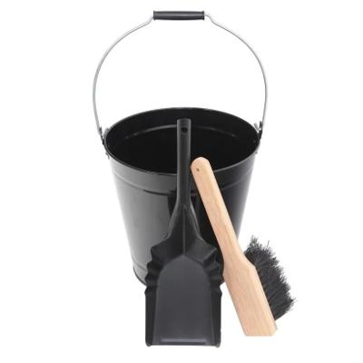 ENSEMBLE SEAU + PELLE + BALAI NOIR & BOIS