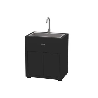 MEUBLE AVEC EVIER INTEGRE 80X55CM NOIR