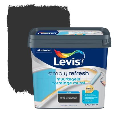 LEVIS SIMPLY REFRESH CARRELAGE MURAL SATIN 0.75L BLACK