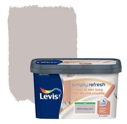 LEVIS SIMPLY REFRESH MUR EN UNE COUCHE MAT 2L CHALK