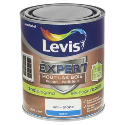 LEVIS EXPERT LAK BOIS EXT SECH.RAP.SATIN 0.75L BLANC
