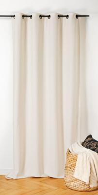 RIDEAU THERMIQUE OCCULTANT INUIT 140X260CM ECRU