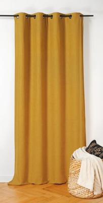 RIDEAU THERMIQUE OCCULTANT INUIT 140X260CM JAUNE