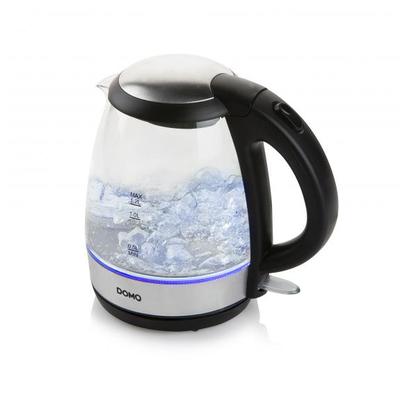 DOMO BOUILLOIRE EN VERRE + ACIER INOX 1,2L