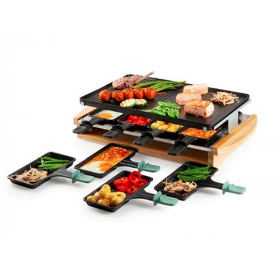 DOMO RACLETTE-GRILL BAMBOO 1200W 8P