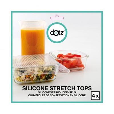 DOTZ COUVERCLES CARRES SILICONE 9,5-19,5+25CM (4PCS)