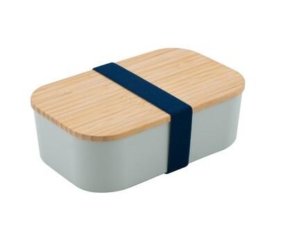 BOITE A LUNCH EN PLA GRIS CIMENT 20X12,5X6,5CM 1,1L
