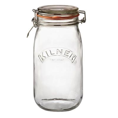 BOCAL CONSERVATION EN VERRE ROND AVEC FERMETURE MECANIQUE 1,5L