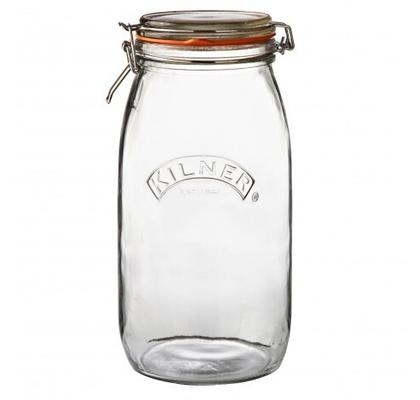 BOCAL CONSERVATION EN VERRE ROND AVEC FERMETURE MECANIQUE 3L