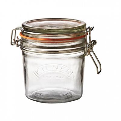 BOCAL CONSERVATION EN VERRE ROND AVEC FERMETURE MECANIQUE 350ML