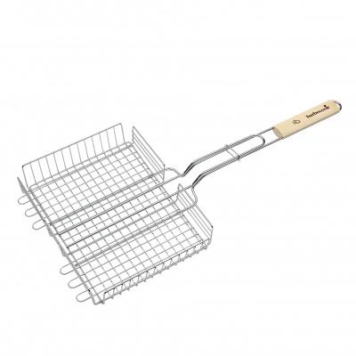 GRILLE CUISSON CHROME MANCHE BOIS 31X5X64CM