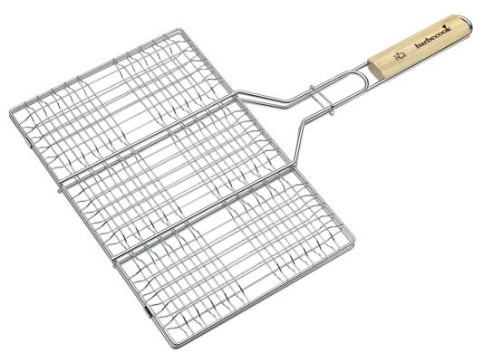 GRILLE CUISSON CHROME MANCHE BOIS 35X5X52CM