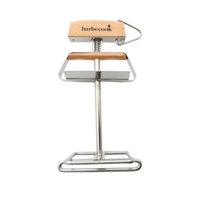 LEVE GRILLE POUR BBQ EN ACIER ET BOIS