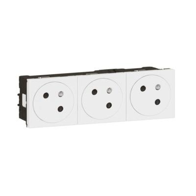 MOSAIC LINK PRISE 3X2P+T 45° 6 MODULES BLANC (10PC)