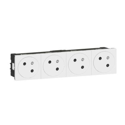 MOSAIC LINK PRISE 4X2P+T 45° 8 MODULES BLANC (5PC)