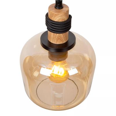 ILONA SUSPENSION 3XE27 40W VERRE AMBRE